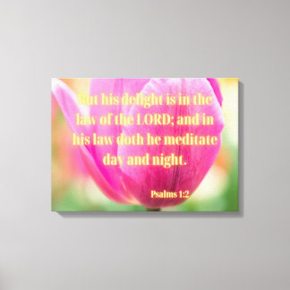 Psalms 1:2 Bible Verse KJV Pic Wall Art