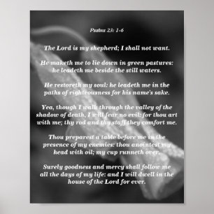 Psalms 23: 1-6 poster