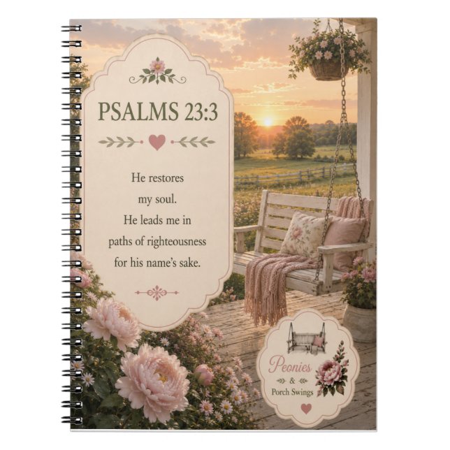 Psalms 23:3 Notebook (Front)