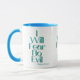 Psalms 23:4 Bible Scripture Verse Two-Tone Mug