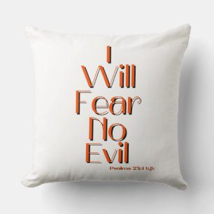 Psalms 23:4 Bible Verse Quote Cushion