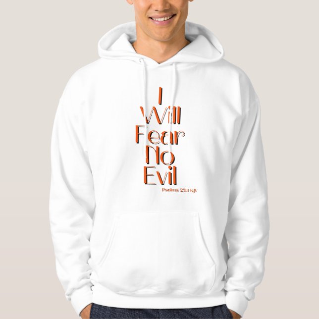 Psalms 23:4 Bible Verse Quote Men's  Hoodie (Front)