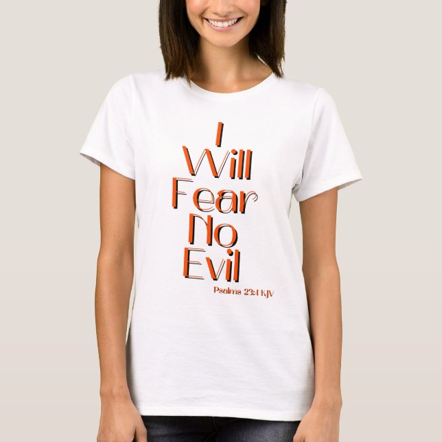 Psalms 23:4 Bible Verse Quote Woman's T-Shirt (Front)