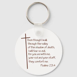 Psalms 23:4 key ring