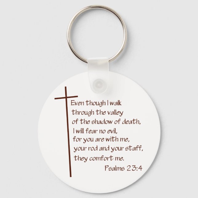 Psalms 23:4 key ring (Front)