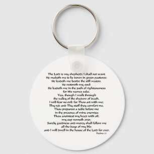 Psalms 23 key ring