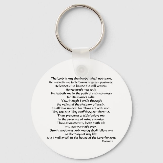 Psalms 23 key ring (Front)