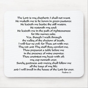 Psalms 23 mouse mat