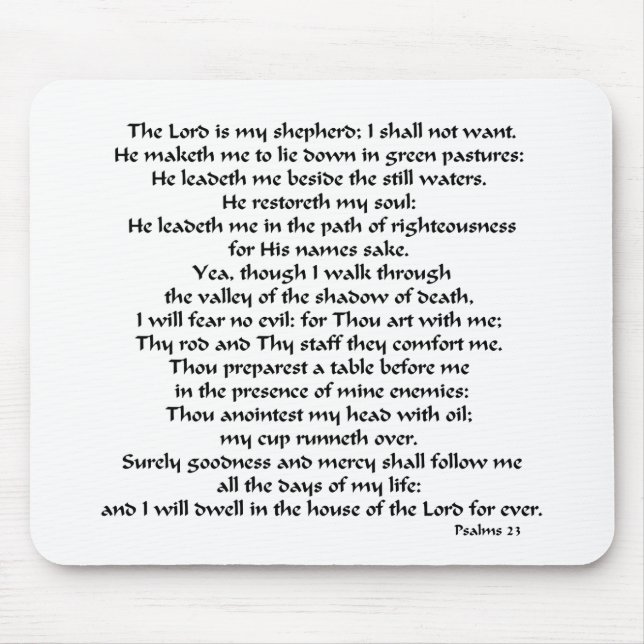 Psalms 23 mouse mat (Front)