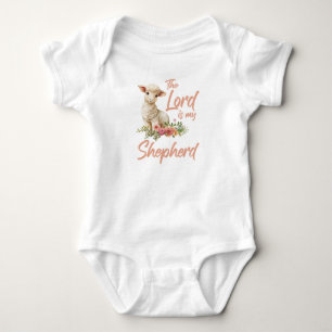 Psalms 23 The Lord Is My Shepherd Christian Faith Baby Bodysuit