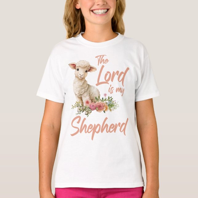 Psalms 23 The Lord Is My Shepherd Christian Faith T-Shirt (Front)