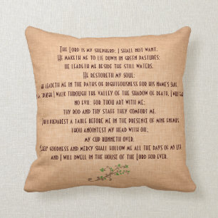 Psalms 23 The Lord is my Shepherd Cushion