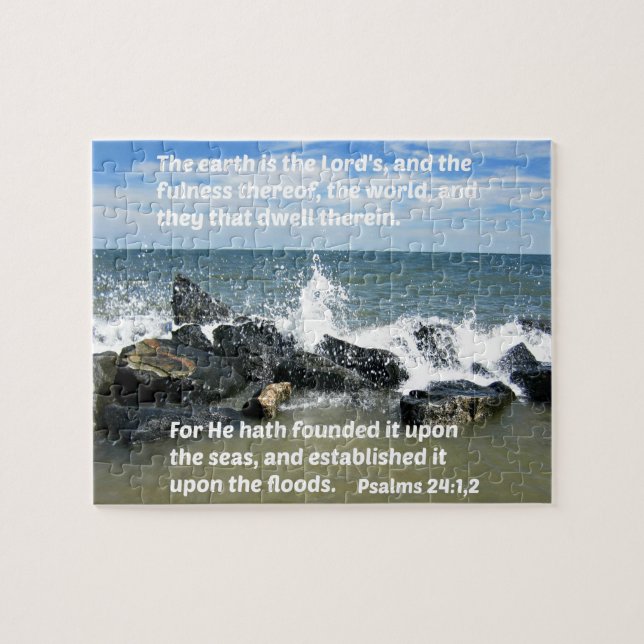 Psalms 24:1,2 The earth is the Lord's and the Jigsaw Puzzle (Horizontal)
