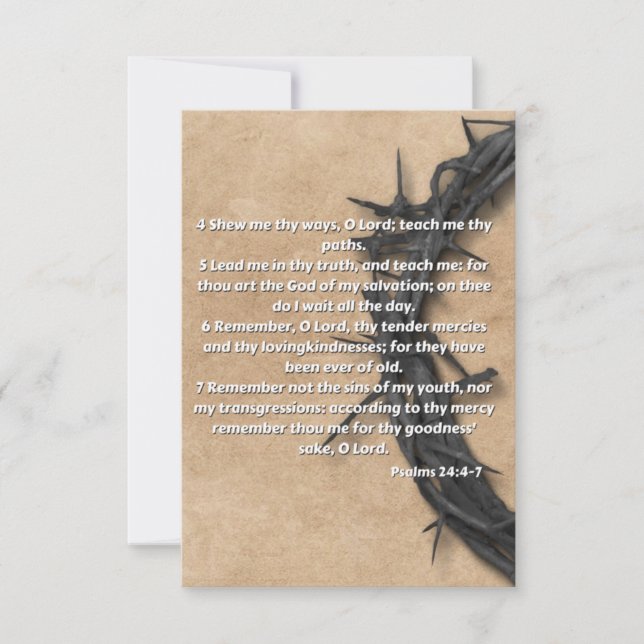 Psalms 24:4-7 KJV Prayer Flat Greeting Card (Front)