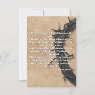 Psalms 24:4-7 KJV Prayer Flat Greeting Card
