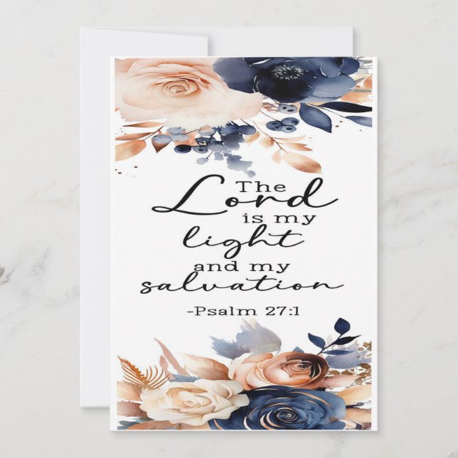 Psalms 27:1 Encouragement Card (Front)