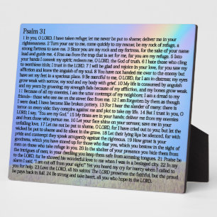 Psalms 31:1-24 plaque