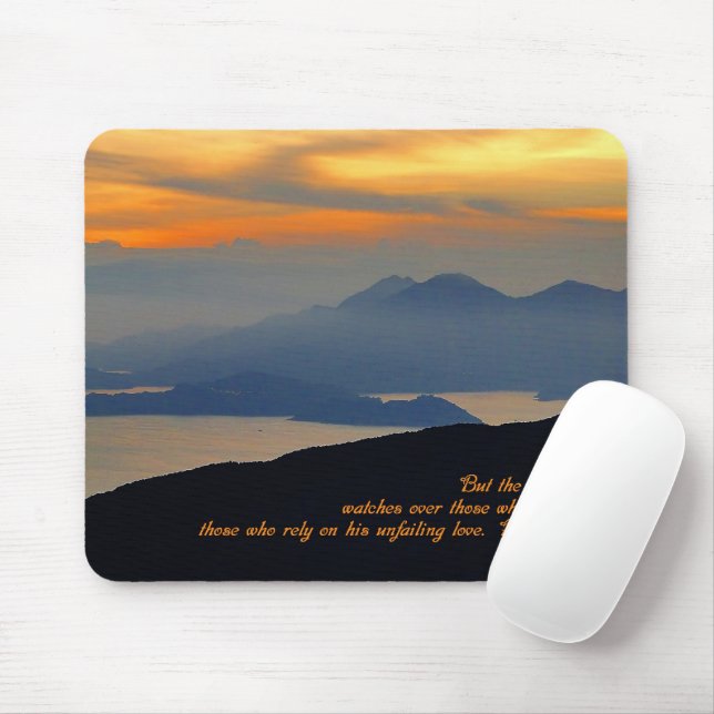 Psalms 33:18 Inspirational Mouse Mat (With Mouse)