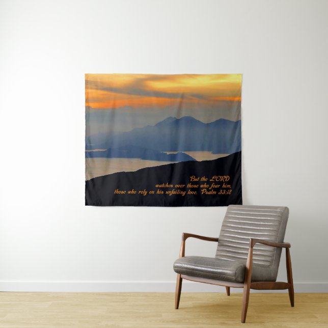 Psalms 33:18 Inspirational Tapestry (In Situ (Horizontal))
