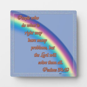 Psalms 34:19 NCV Plaque