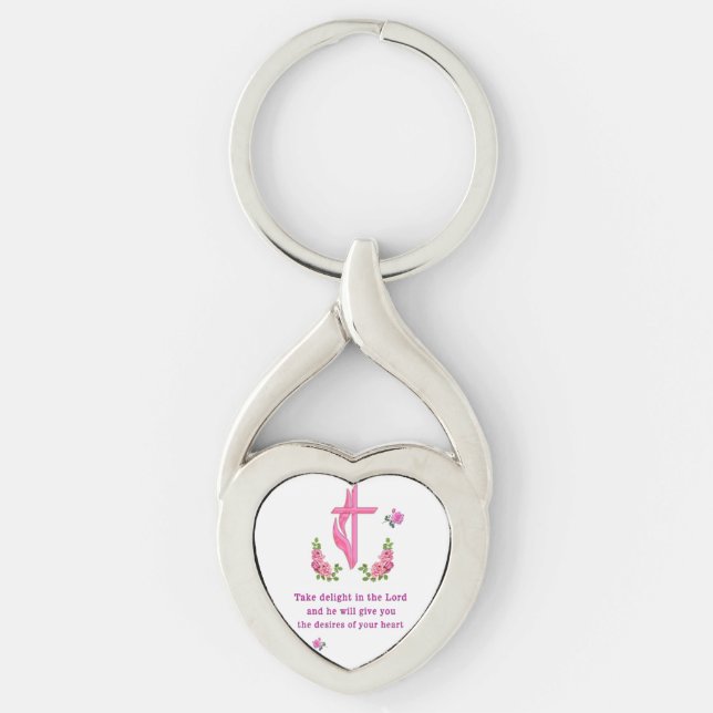Psalms 37:4  key ring (Front)