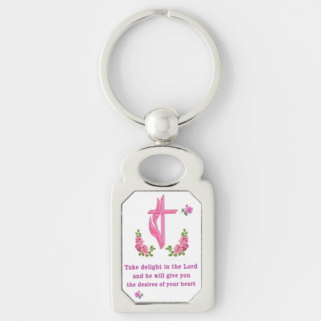 Psalms 37:4  key ring (Front)