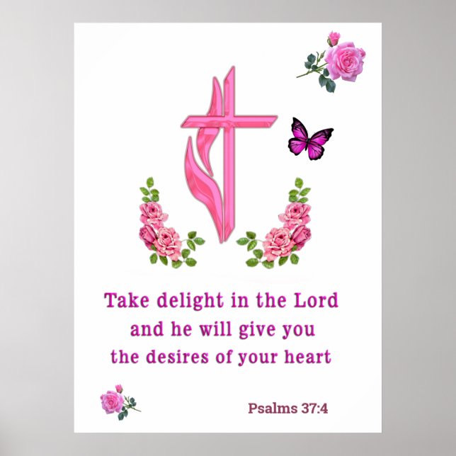 Psalms 37:4  poster (Front)
