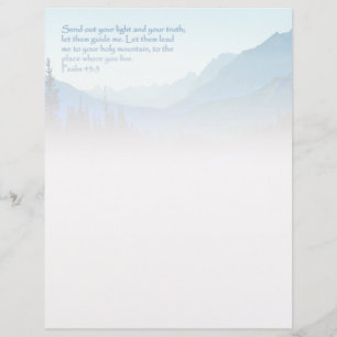 Psalms 43:3 Inspirational Custom Letterhead