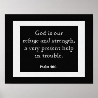 Psalms 46:1 --- Art Print-- Book of Psalms Poster