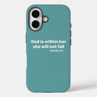 Psalms 46:5 God is within her bible verse iPhone 16 Case