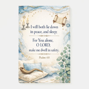 Psalms 4:8 - I will both lie down Post-it Notes