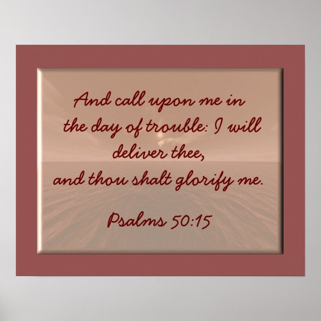 Psalms 50:15 Art poster (Front)