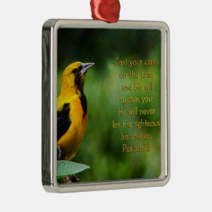 Psalms 55:22 Inspirational Metal Tree Decoration