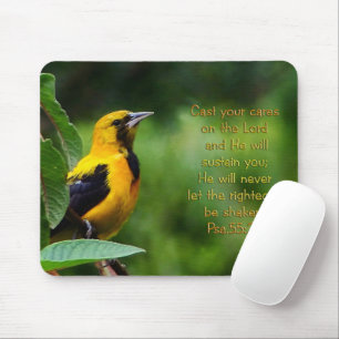 Psalms 55:22 Inspirational Mouse Mat