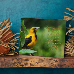Psalms 55:22 Inspirational Plaque
