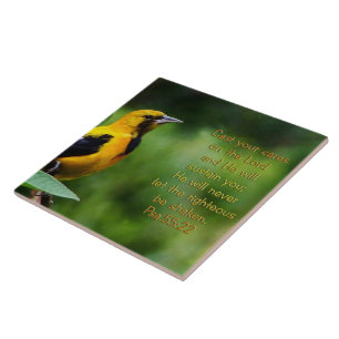 Psalms 55:22 Inspirational Tile