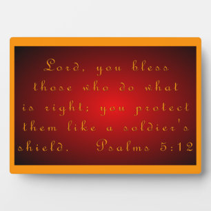 Psalms 5:12 plaque