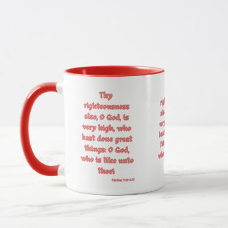 Psalms 71:19 KJV Bible Verse Two-Tone Mug