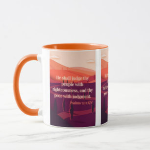 Psalms 72:2 KJV Bible Verse Pic Two-Tone Mug