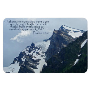 Psalms 90:2 Rocky Mountains Inspirational Magnet