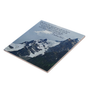 Psalms 90:2 Rocky Mountains Inspirational Tile