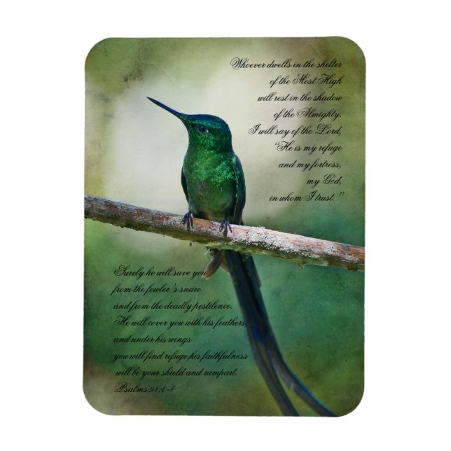 Psalms 911-4 Inspirational  Magnet (Vertical)