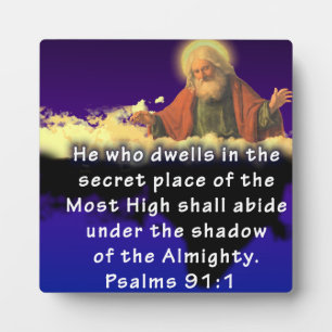 Psalms 91:1 plaque