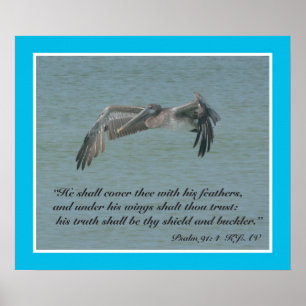 Psalms 91:4 Scripture Print