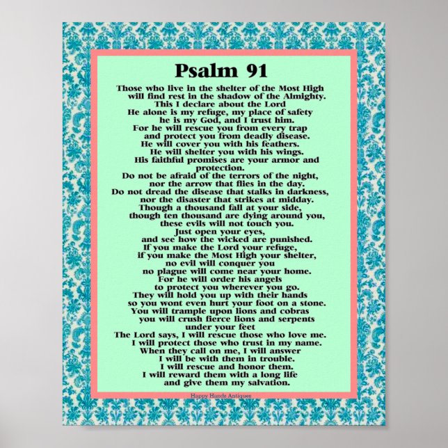 Psalms 91 poster (Front)