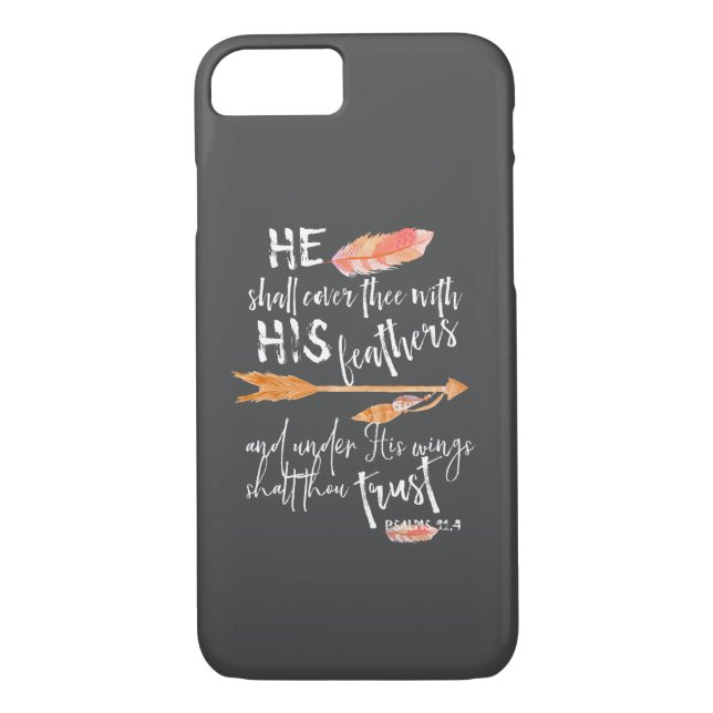 Psalms 91 Scripture Quote Case-Mate iPhone Case (Back)