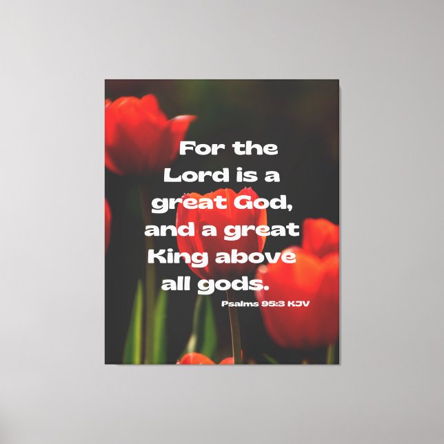 Psalms 95:3 Bible Verse KJV Pic Wall Art (Front)