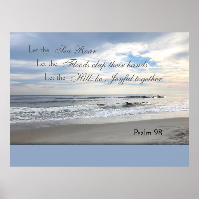 Psalms 98 Let the Sea Roar Poster (Front)