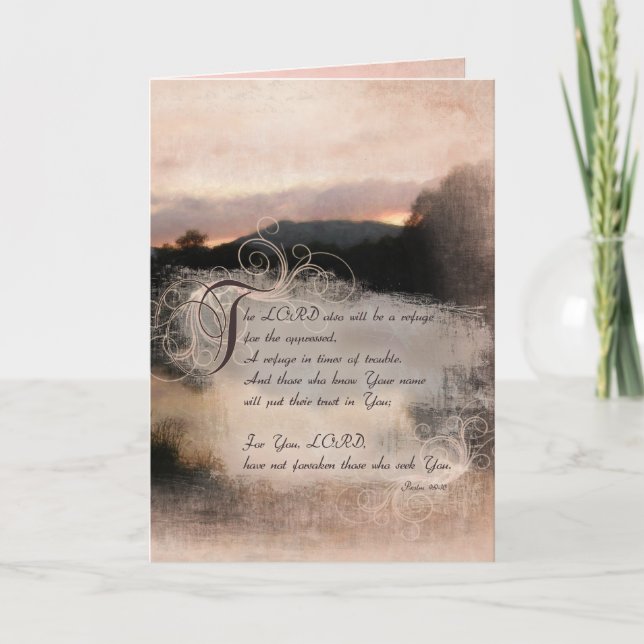 Psalms Bible Verse Encouragement Gifts Card (Front)