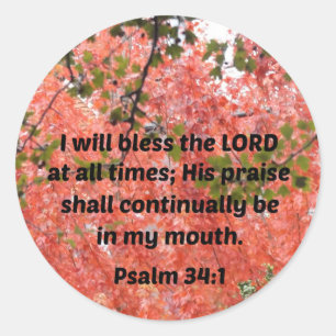 Psalms Classic Round Sticker